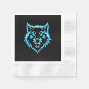 Serviette En Papier Loup NéonLoup Néon