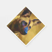 Serviette En Papier Loup peint (Coin)