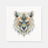 Serviette En Papier Loup spirituel amérindien (Devant)