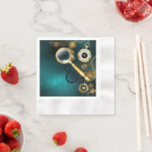 Serviette En Papier Loupe en style Steampunk (En situation)