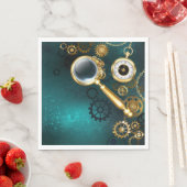 Serviette En Papier Loupe en style Steampunk (En situation)