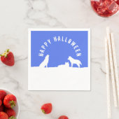 Serviette En Papier Loups en neige, Happy Halloween (En situation)
