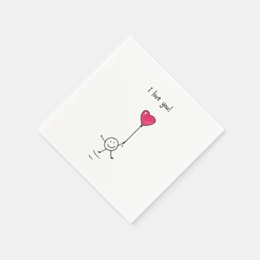 Serviette En Papier Love  (Coin)