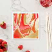 Serviette En Papier Love and Gold Abstrait 3D Rainbowart (En situation)