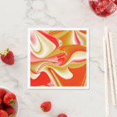 Serviette En Papier Love and Gold Abstrait 3D Rainbowart (En situation)