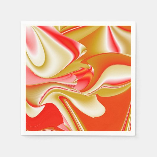 Serviette En Papier Love and Gold Abstrait 3D Rainbowart (Devant)