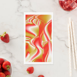 Serviette En Papier Love and Gold Abstrait 3D Rainbowart