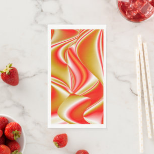 Serviette En Papier Love and Gold Abstrait 3D Rainbowart