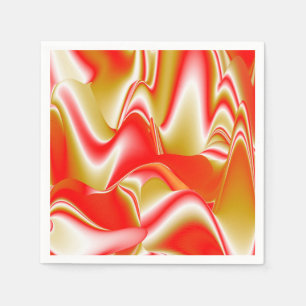 Serviette En Papier Love and Gold Abstrait 3D Rainbowart