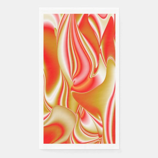 Serviette En Papier Love and Gold Abstrait 3D Rainbowart (Devant)