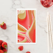 Serviette En Papier Love and Gold Abstrait 3D Rainbowart (En situation)