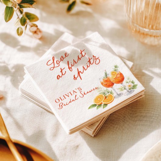 Serviette En Papier Love At First Spritz Bridal Shower