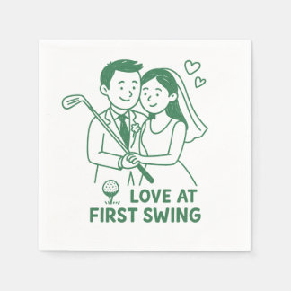 Serviette En Papier "Love at First Swing" Golfer's Style paper napkin
