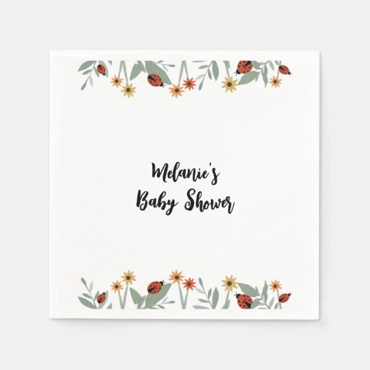 Serviette En Papier Love Baby shower de bug serviettes (Devant)