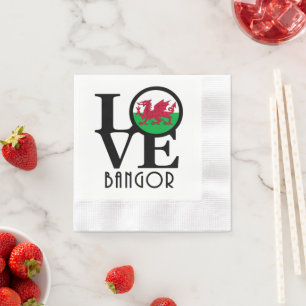 Serviette En Papier LOVE Bangor Pays de Galles