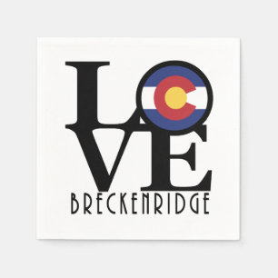 Serviette En Papier LOVE Breckenridge Colorado