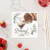Serviette En Papier Love Brewing | Espresso | Martini | FÊTE DES MARIÉ (En situation)