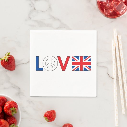 Serviette En Papier Love Britain Papier serviettes (En situation)