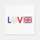 Serviette En Papier Love Britain Papier serviettes (Devant)