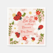 Serviette En Papier Love bug mignon baby shower ladybug monogrammed (Devant)