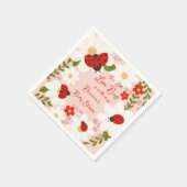 Serviette En Papier Love bug mignon baby shower ladybug monogrammed (Coin)