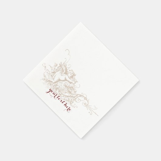 Serviette En Papier Love Cherub Mariage Papier Napkin Set (Coin)