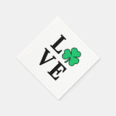 Serviette En Papier LOVE Clover Shamrock Irlande St Patrick Party (Coin)
