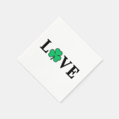 Serviette En Papier LOVE Clover Shamrock Irlande St Patrick texte basé (Coin)