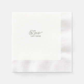 Serviette En Papier Love Cocktail Napkin