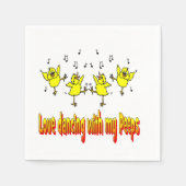 Serviette En Papier Love Dancing With My Peeps Party Napkins (Devant)