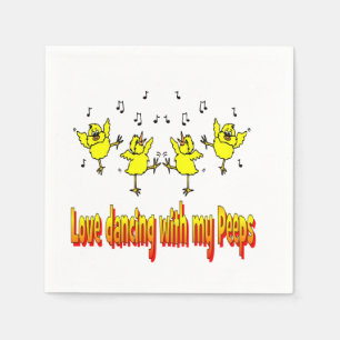 Serviette En Papier Love Dancing With My Peeps Party Napkins
