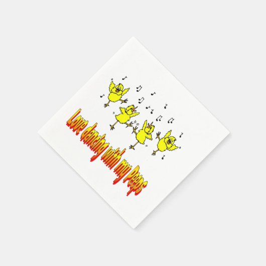Serviette En Papier Love Dancing With My Peeps Party Napkins (Coin)