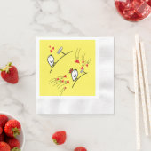 Serviette En Papier LOVE ECHO - Comic Birds Tweetlercools 1 (En situation)