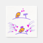 Serviette En Papier LOVE ECHO - Comic Birds Tweetlercools 3 (Devant)