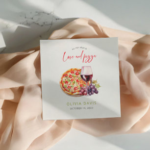 Serviette En Papier Love et Pizza Baby Shower