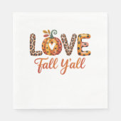 Serviette En Papier Love Fall Y'all Fall (Devant)
