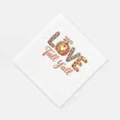 Serviette En Papier Love Fall Y'all Fall (Coin)