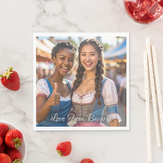 Serviette En Papier Love From Bavaria (En situation)