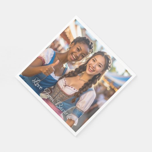 Serviette En Papier Love From Bavaria (Coin)