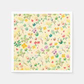 Serviette En Papier Love Garden Spring Fleurs & Coeurs Anniversaire Fê (Devant)
