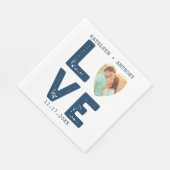 Serviette En Papier LOVE Graphic Minimalist Mariage photo (Coin)