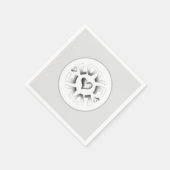 Serviette En Papier Love Grey (Coin)