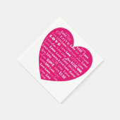 Serviette En Papier Love Heart Word (Coin)