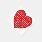 Serviette En Papier Love Heart Word (Coin)