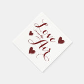 Serviette En Papier Love Hearts Mariage Papier Napkin Set (Coin)