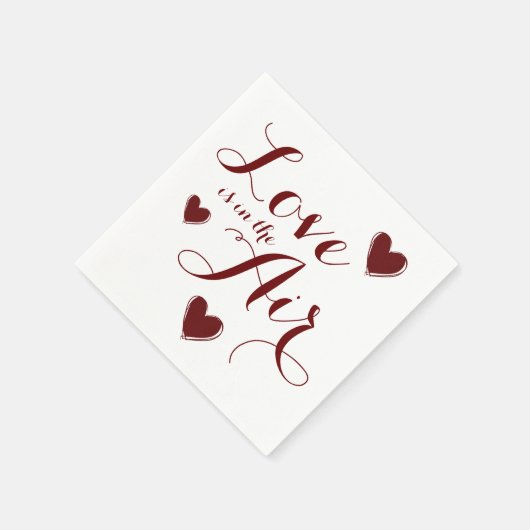 Serviette En Papier Love Hearts Mariage Papier Napkin Set (Coin)