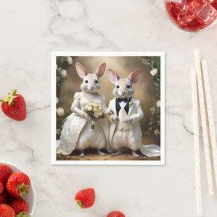 Serviette En Papier "Love Hops Down Under : A Bilby Mariage Celebratio