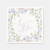 Serviette En Papier Love In Bloom Floral Mariage Royal Fleurs (Devant)
