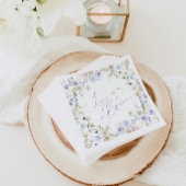 Serviette En Papier Love In Bloom Floral Purple Green Mariage