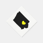 Serviette En Papier Love Iowa - Hawkeye State (Coin)